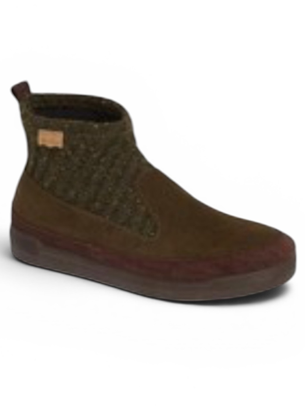 Toni Pons Gigi Green And Brown Suede/Knit Ankle Booties